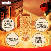 Acrylic Rose Crystal Lamp