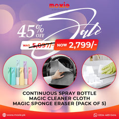 Combo 6 - Spray Bottle + Magic Cleaner Cloth + Sponge Eraser