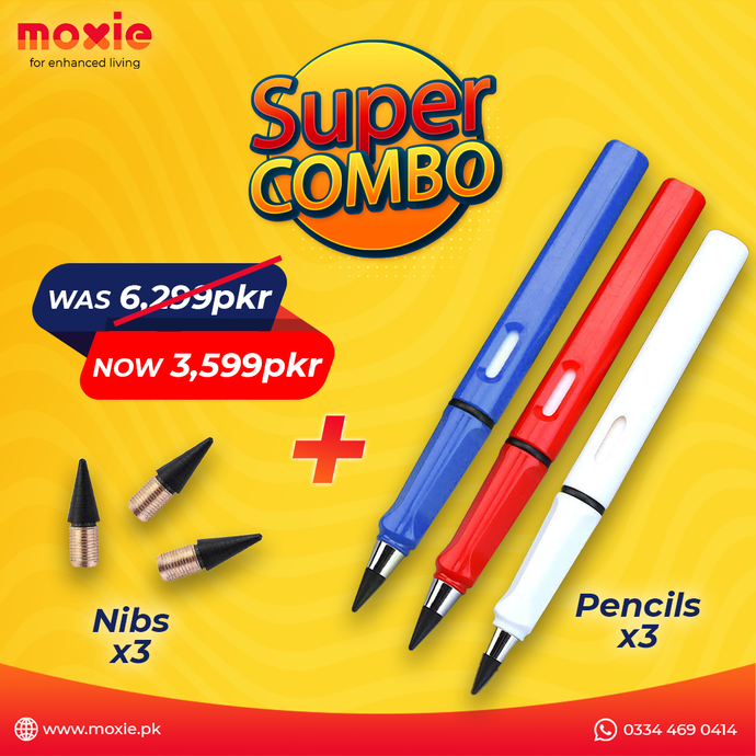 Combo 1 - 3× Unlimited Writing Pencils + 3× Nibs
